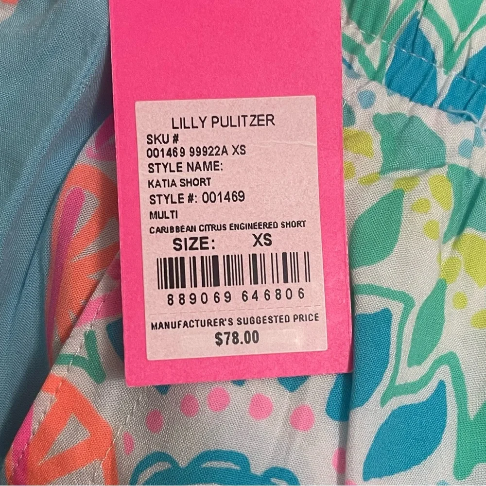Lilly Pulitzer Katia Shorts Caribbean Citrus Women's Shorts XS NWT - Picture 10 of 15